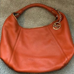 Burnt orange mk hobo bag